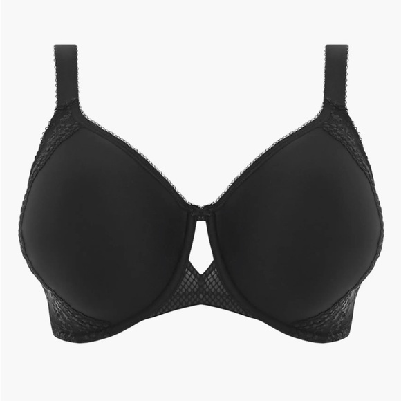 Elomi Charley Full Figure Spacer Underwire Bra Black 36I NWT